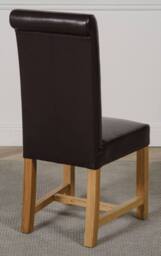 Thats Furniture Richmond 140-220cm Oak Extending Dining Table + 8 Washington Leather Chairs in Brown - thumbnail 7
