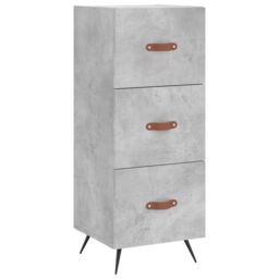 Berkfield Home Highboard Concrete Grey 34.5x34x180 cm Engineered Wood - thumbnail 5