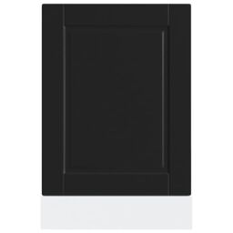 Berkfield Home Dishwasher Panel Porto Black 45x1, 5x67 cm Engineered Wood - thumbnail 4