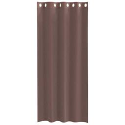 Berkfield Home Voile Curtains with Grommets 2 pcs Brown 140x245 cm - thumbnail 4