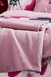 Ted Baker 'Diagonal T Matellase' Cotton Throw in Pink - thumbnail 3