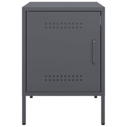 Berkfield Home Bedside Cabinets 2 pcs Anthracite 36x39x50.5 cm Steel in Black - thumbnail 6
