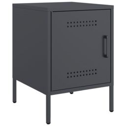Berkfield Home Bedside Cabinets 2 pcs Anthracite 36x39x50.5 cm Steel in Black - thumbnail 5