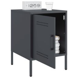 Berkfield Home Bedside Cabinets 2 pcs Anthracite 36x39x50.5 cm Steel in Black - thumbnail 4