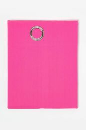 Homescapes Plain Cotton Ready Made Eyelet Curtain Pair in Bright Pink - Size: 140 cm width x 229 cm drop - thumbnail 3