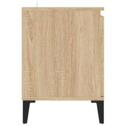 Berkfield Home TV Cabinet with Metal Legs Sonoma Oak 103.5x35x50 cm in Light Tan - thumbnail 6
