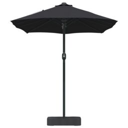 Berkfield Home Garden Parasol Folding Black 385 x 209 x 244 cm Fabric - thumbnail 5