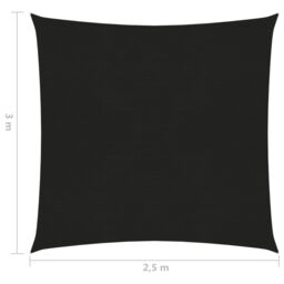 Berkfield Home Sunshade Sail 160 g/m ² Black 2.5x3 m HDPE - thumbnail 6
