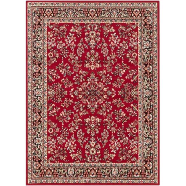THE RUGS Velours Vintage Soft Pile Oriental Style Living Room Rug in Red - Size: 80 cm x 250 cm