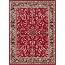 THE RUGS Velours Vintage Soft Pile Oriental Style Living Room Rug in Red - Size: 80 cm x 250 cm - thumbnail 1
