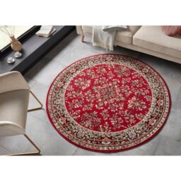 THE RUGS Velours Vintage Soft Pile Oriental Style Living Room Rug in Red - Size: 80 cm x 250 cm - thumbnail 8
