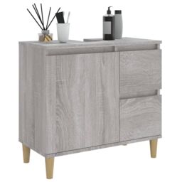 Berkfield Home Bathroom Cabinet Grey Sonoma 65x33x60 cm Engineered Wood - Size: 65 x 33 x 60 cm - thumbnail 5