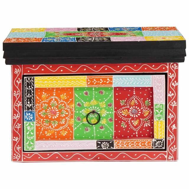 Berkfield Home Classic Bedside Cabinets 2 pcs 40x30x28 cm Solid Wood Mango & Eng - Size: 40 x 30 x 28 cm - image 1