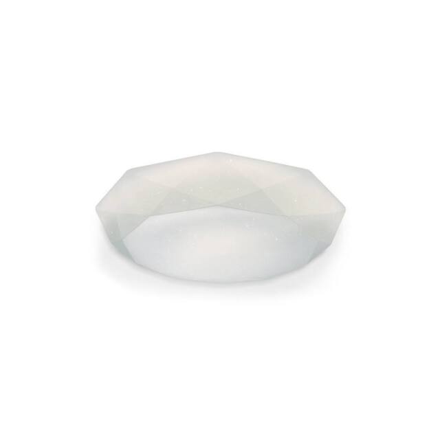 Netlighting Diamante Flush Ceiling 30W LED 5000K 3000lm White Acrylic - image 1
