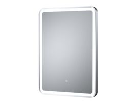 Balterley Rectangular Framed LED Mirror with Demister, 700x500mm - Chrome in Silver - thumbnail 1