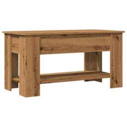 Berkfield Home Modern Coffee Table Artisan Oak 101x49x52 cm Engineered Wood in Brown - Size: 101 x 49 x 52 cm - thumbnail 7