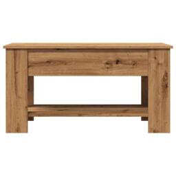 Berkfield Home Modern Coffee Table Artisan Oak 101x49x52 cm Engineered Wood in Brown - Size: 101 x 49 x 52 cm - thumbnail 5