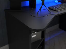 Furniture To Go Loadout Black Gaming Desk with Colour Changing LED - thumbnail 6