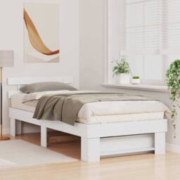 Berkfield Home Traditional with Headboard White 80 x 200 cm Solid pine wood - thumbnail 4