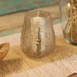 Serenityy Natural Floral Glass Large Bowl Candle Holder Pino 15x12cm in Brown - Size: 15x12 cm - thumbnail 4