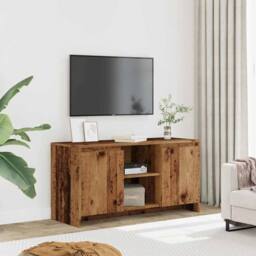 Berkfield Home TV Cabinet Old Wood 102x37.5x52.5 cm Engineered Wood in Brown - thumbnail 1