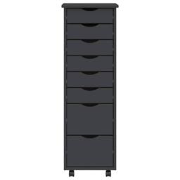 Berkfield Home Rolling Cabinet with Drawers MOSS Grey Solid Wood Pine - thumbnail 5