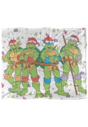Teenage Mutant Ninja Turtles TMNT Holiday Heroes Silky Touch Super Soft Throw Blanket 152 X 127 cm in White - thumbnail 1