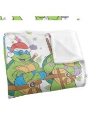 Teenage Mutant Ninja Turtles TMNT Holiday Heroes Silky Touch Super Soft Throw Blanket 152 X 127 cm in White - thumbnail 3