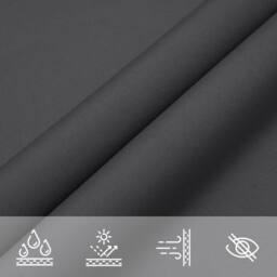 Berkfield Home Sun Shade Sail Anthracite 2x2x2 m 100% Polyester Oxford in Dark Grey - thumbnail 7
