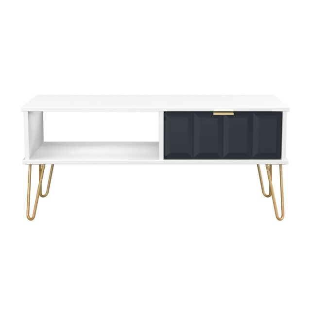Ready Assembled 2 U Metro 1 Drawer Coffee Table (Ready Assembled) in Dark Blue - image 1
