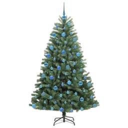 Berkfield Home Artificial Hinged Christmas Tree Green 180 cm PVC & Metal - thumbnail 4