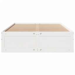 Berkfield Home Bed Frame without Mattress with Drawers White 140x200 cm Solid Wood Pine - thumbnail 4