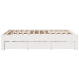 Berkfield Home Bed Frame without Mattress with Drawers White 140x200 cm Solid Wood Pine - thumbnail 5