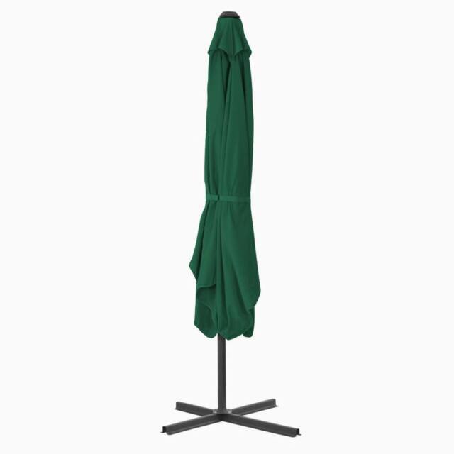 Berkfield Home Outdoor Parasol with Steel Pole 250x250 cm Green - image 1