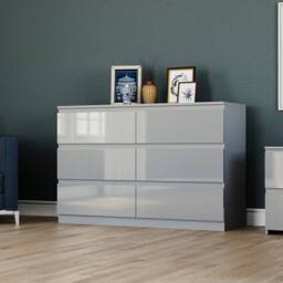 HD Designs Vida Designs Glinton 3 Piece Bedroom Set (2 Drawer Bedside Chest, 6 in Grey - thumbnail 5