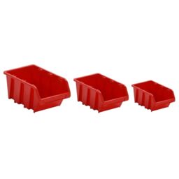 Berkfield Home 26 Piece Workshop Shelf Set Red & Black 77x39cm Polypropylene - Size: 77x39 cm - thumbnail 5
