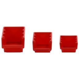 Berkfield Home 26 Piece Workshop Shelf Set Red & Black 77x39cm Polypropylene - Size: 77x39 cm - thumbnail 6