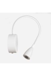 CGC Lighting 'Matilda' White Adjustable Flexible Neck LED Rechargeable Magnetic USB Reading Bedside Wall Light - thumbnail 4