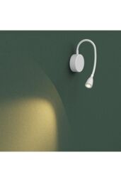 CGC Lighting 'Matilda' White Adjustable Flexible Neck LED Rechargeable Magnetic USB Reading Bedside Wall Light