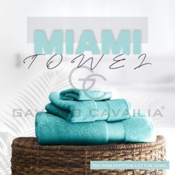 GAVENO CAVAILIA Miami Towel in Turquoise - Size: Bath Sheet - thumbnail 2