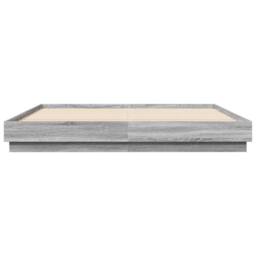 Berkfield Home Bed Frame without Mattress Grey Sonoma 180x200 cm Super King - thumbnail 4