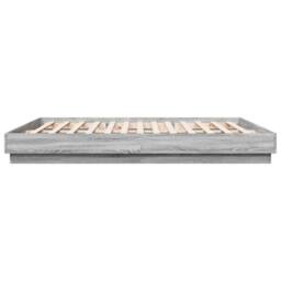 Berkfield Home Bed Frame without Mattress Grey Sonoma 180x200 cm Super King - thumbnail 5