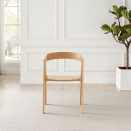 FurnitureboxUK Masa 2x Solid Oak & Veneer Wooden Dining Chairs in Light Oak - thumbnail 5