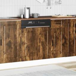 Berkfield Home Dishwasher Panel Porto Smoked Oak 60x1.5x67 cm Engineered Wood in Brown - thumbnail 3