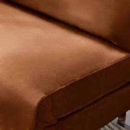 FurnitureboxUK Bobby Orange Velvet Single Folding Sofa Bed Chair - thumbnail 4