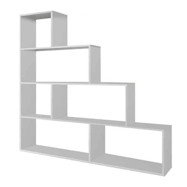 CALICOSY Klum 6-Compartment Staircase Shelf - H145 Cm in White - image 1