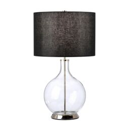 Netlighting Orb Table Lamp with Round Shade Polished Nickel in Grey - thumbnail 1