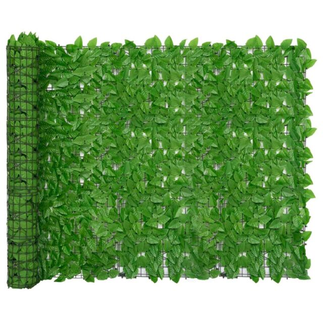 Berkfield Home Balcony Screen with Green Leaves 400x150 cm - image 1