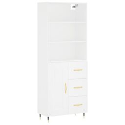 Berkfield Home Highboard White 69.5x34x180 cm Engineered Wood - thumbnail 2