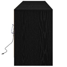 Berkfield Home TV Cabinet Black 182 x 34 x 50 cm Engineered wood - thumbnail 8